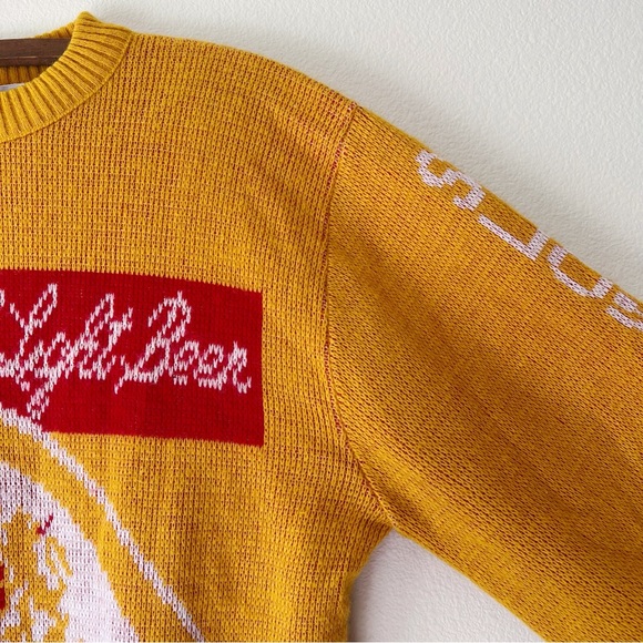Vintage Heidelberg Beer long sleeve logo double sided knit sweater size M - Picture 2 of 7
